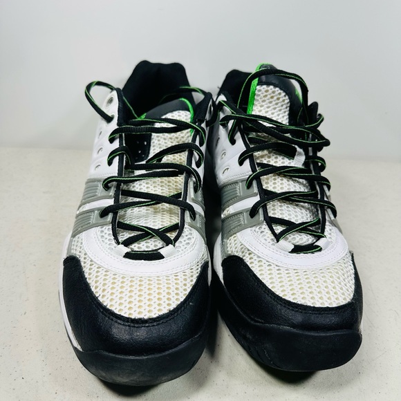 Prince Black, White, and Green Tennis Shoes 13 - Picture 2 of 7